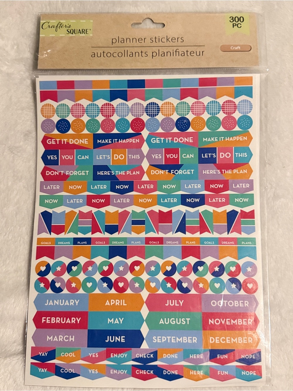 Crafter's Square Colorful Planner Sticker Pack - 300pcs